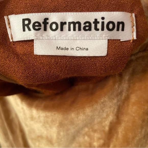 Reformation 
Emira Dress Gold Silk Blend Dress NWT - Picture 5 of 10